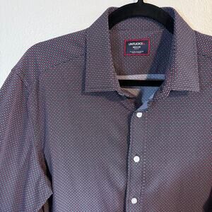 Untuckit Men's Long Sleeve Slim Fit Patterned Button Up Shirt Size M